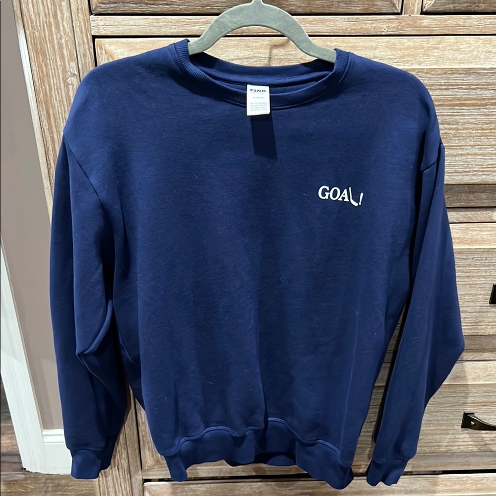 PINK Victoria's Secret Navy Blue Crewneck Sweater